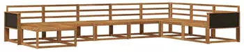 vidaXL Outdoor-Sofagarnitur 8-tlg. Massives Akazienholz Natur (3382792)
