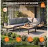 ML-Design Ecksofa Lounge-Set 3-Sitzer L-Form, Metall, Grau (490018363)