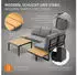 ML-Design Ecksofa Lounge-Set 3-Sitzer L-Form, Metall, Grau (490018363)