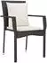 vidaXL Garten-Essgruppe 7-tlg. mit Kissen, Poly Rattan, Schwarz (3185111)