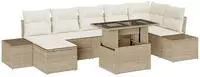 vidaXL Garten-Sofa-Set mit Kissen 8 pcs Beige und Creme