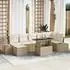 vidaXL Garten-Sofa-Set mit Kissen 8-teilig Beige Rattan (3349227)