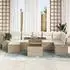 vidaXL Garten-Sofa-Set mit Kissen 8-teilig Beige Rattan (3349227)