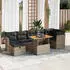 vidaXL Garten-Sofagarnitur 8-tlg. mit Kissen, Poly Rattan, Beige (3275494)