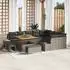 vidaXL Gartenlounge-Set 12-tlg. mit Kissen, Poly-Rattan/Akazie, Grau (3362818)