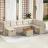vidaXL Garten-Sofa-Set mit Kissen & Stauraum 9-tlg. Poly-Rattan Beige (3359554)