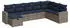 vidaXL Garten-Sofagarnitur 8-tlg. mit Kissen Poly Rattan Grau (3325437)