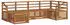 vidaXL Ecksofa-Set 6-tlg. Massivholz Akazie Natur (3375104)