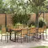 vidaXL Garten-Essgruppe 9-tlg. Poly-Rattan Schwarz/Braun (3365487)