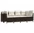 vidaXL Garten-Sofagarnitur 5-tlg. Poly Rattan Beige mit Kissen (3261525)