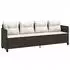 vidaXL Garten-Sofagarnitur 5-tlg. Poly Rattan Beige mit Kissen (3261525)
