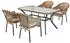 Merxx Ravenna Gartenmöbel-Set 9-tlg., 4 Stapelsessel, Tisch 150x85cm, Aluminium (50937-311)
