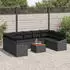 vidaXL Garten-Sofa-Set mit Kissen, 10-tlg., Poly Rattan, Schwarz (3347877)