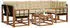 vidaXL Outdoor-Sofagarnitur 7-tlg. mit Kissen, Natur & Beige (3368456)