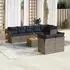 vidaXL Garten-Sofagarnitur 9-tlg. mit Kissen Poly Rattan Grau (3256068)