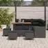 vidaXL Garten-Sofaset mit Kissen 9-teilig Poly-Rattan Schwarz (3363569)
