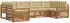 vidaXL Garten-Sofagarnitur 6-tlg. Akazienholz Massiv, Natur & Beige (3374023)