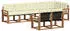 vidaXL Outdoor-Sofagarnitur mit Kissen 8-tlg., Natur/Creme (3368785)