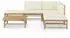 vidaXL Garten-Lounge-Set 9-tlg. Bambus, dunkelgraue Kissen (3058230)
