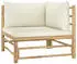 vidaXL Garten-Lounge-Set 9-tlg. Bambus, dunkelgraue Kissen (3058230)