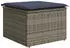vidaXL Gartenlounge-Set 7-tlg. mit Kissen, Poly-Rattan, Grau (3348321)
