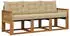 vidaXL Outdoor-Sofagarnitur mit Kissen, 3-tlg., Natur/Beige (3381749)