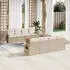 vidaXL Garten-Sofagarnitur 9-tlg. mit Kissen Beige Poly Rattan (3224483)