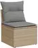 vidaXL Garten-Sofagarnitur 9-tlg. mit Kissen Beige Poly Rattan (3224483)