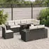 vidaXL Garten-Sofagarnitur 9-tlg. mit Kissen Poly Rattan Grau (3326821)