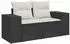 vidaXL Garten-Sofagarnitur 9-tlg. mit Kissen Poly Rattan Grau (3326821)