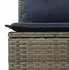 vidaXL Gartensofa-Set 9-teilig mit Kissen, Polyrattan, Grau (3220620)