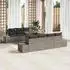 vidaXL Garten-Sofa-Set mit Stauraum 9-tlg. Grau Poly Rattan (3358673)