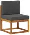 vidaXL Outdoor-Sofagarnitur mit Kissen 4-teilig Natur/Anthrazit (3366330)