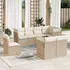 vidaXL Garten-Sofagarnitur 8-tlg. mit Kissen, Poly Rattan, Hellgrau (3217932)
