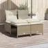 vidaXL Garten-Sofagarnitur 4-tlg. mit Kissen, Poly Rattan, Schwarz (368371)