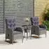 vidaXL Garten-Bistro-Set 3-tlg. Poly Rattan Grau (3058542)