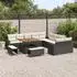 vidaXL Gartensofa-Set mit Kissen 17-teilig Poly-Rattan Schwarz/Creme (3363615)