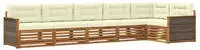 Outdoor-sofagarnitur Mit Kissen 6 Pcs Natur Und Creme Vidaxl