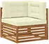 vidaXL Outdoor-Sofagarnitur mit Kissen, 6-tlg., Natur/Creme (3383408)