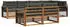 vidaXL Outdoor-Sofagarnitur mit Kissen 7-tlg., Natur/Anthrazit (3373632)