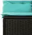 vidaXL Gartensofa-Set 6-teilig mit Kissen, Polyrattan Schwarz (3221376)