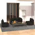 vidaXL Garten-Lounge-Set 6-tlg. mit Kissen, Poly Rattan, Schwarz (3102296)