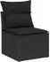 vidaXL Garten-Sofagarnitur 8-tlg. mit Kissen, Poly Rattan, Schwarz (3363639)