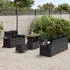 vidaXL Garten-Sofagarnitur 8-tlg. mit Kissen, Poly Rattan, Schwarz (3363639)