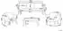 Beliani Vittoria XL Lounge-Set 5-Sitzer PE-Rattan dunkelbraun Auflagen olivgrün