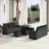vidaXL Garten-Sofa-Set mit Kissen und Stauraum, 9-tlg., Schwarz (3363514)