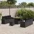 vidaXL Garten-Sofa-Set mit Kissen und Stauraum, 9-tlg., Schwarz (3363514)