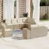 vidaXL Garten-Sofagarnitur 8-tlg. mit Kissen, Poly Rattan, Braun (3255180)