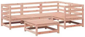 vidaXL Garten-Sofagarnitur 5-tlg. Massivholz Douglasie (3299421)