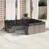 vidaXL Garten-Sofagarnitur 11-tlg. mit Kissen Poly Rattan Grau (3250099)